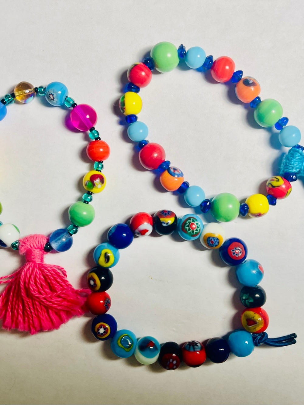 Kids' Multicolor Beaded Stretch Bracelet - Fun Bright Colors